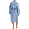 thumbnail image 2 of Men's Woven Shawl Collar Robe (XXX-Large/XXXX-Large Long, Blue), 2 of 2