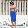 thumbnail image 6 of GoXteam Men's Towel Wrap Swimming Beach Towel Blanket Elastic Waist Towel for Sauna or Gym, Bath Towel Wrap for Men Secure & Adjustable Mens Shower wrap, Blue, 6 of 7