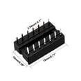 thumbnail image 3 of Uxcell 40pcs 7.6mm Row Pitch 2 Row 14 Flat Pins Adaptador de Zócalo DIP IC, 3 of 5