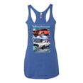 thumbnail image 2 of Wild Bobby Mustang Ford Classics Cars and Trucks Women Tri-Blend Racerback Tank Top, Vintage Royal, Small, 2 of 6