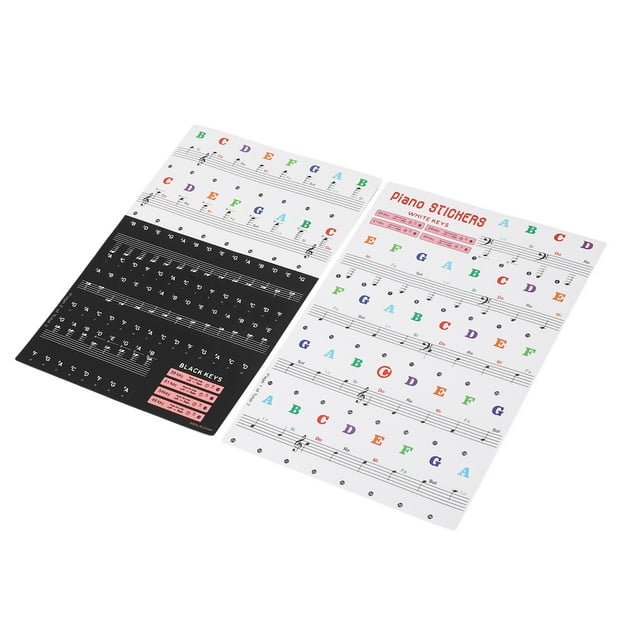 Pegatinas De Letras Para Teclado De Piano, Letras De Piano Autoadhesivas Impermeables, Finas, Extraíbles, Duraderas Para Pequeños Maestros