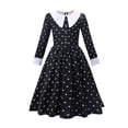 thumbnail image 4 of Addams-vestido de malla negra para niñas, fiesta de baile, cumpleaños, Carnaval, disfraces de Cosplay de Halloween, 3-10 años, 4 of 4
