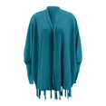 thumbnail image 4 of Kureaily Women's Autumn And Winter Solid Color Knitted Fringed Cape Cardigan Coat Womens Lightweight Cardigan, 4 of 4