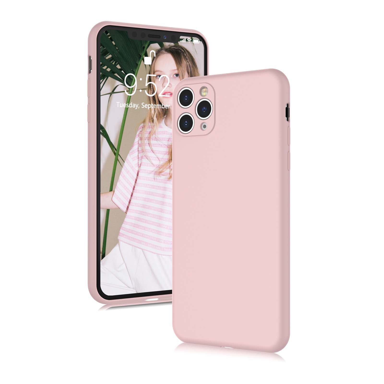 Njjex Cases Slim For Iphone 11 Iphone 11 Pro Max Iphone 11 Pro 19 Njjex Liquid Silicone Gel Rubber Full Body Protection Cover Case Drop Protection Case Baby Pink Walmart Com