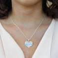 thumbnail image 2 of Light Blue Big Sis Pave Heart Necklace, 2 of 3