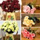 thumbnail image 1 of Gwong Decoración hogareña 1 Bouquet / 12heads Estilo Europeo Decoración Decoración romántica French Artificial Rose Flowers Gwong 15773, 1 of 6