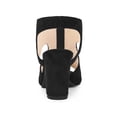 thumbnail image 2 of BLISSFUL STEP Women's Heels Front Zipped Slingback Chunky Heel Sandals Black 7, 2 of 7