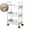 White, variant on VQPeo 3-Tier Kitchen Storage Cart, Armrest Bathroom Organizer, Mobile Toiletries Rack for Home Organization