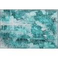 thumbnail image 2 of Addison Rugs Mayfield Washable Transitional Floral Teal Rectangle Rug, 1'8" x 2'6", 2 of 5