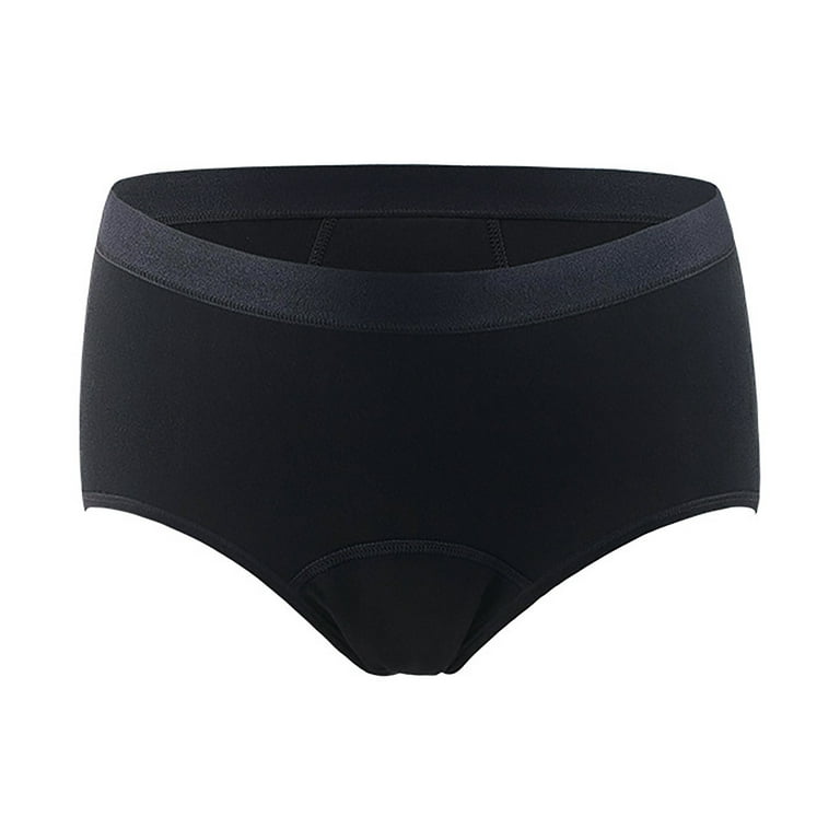 Efsteb Womens Underwear Seamless Solid Color Briefs Comfortable Briefs  Lingerie Knickers Panties Underwear Breathable Black