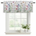 thumbnail image 2 of 2 Pack Valances for Windows, Spring Floral Window Valances for Living Room/Bedroom/Bathroom, Pink Blue Flowers Butterfly Wooden Light Filtering Kitchen Curtain Valance Window Treatment 42"W x12" L, 2 of 9