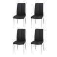 thumbnail image 1 of Milan Adella Curved-Back Upholstered Side Chairs in Black (Set of 4), 1 of 3