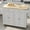 White, variant on Hlivelood Rolling Kitchen Island Carts with Drop Leaf, Island Table for Kitchen with Rubber Wood Top and Rack and Storage Cabinet, Adjustable Shelves, 2 Drawer, Lockable Casters, Matte