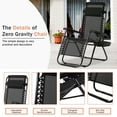 thumbnail image 5 of YRLLENSDAN Adjustable Zero Gravity Chairs with Cup Holder and Pillows Black, 5 of 7