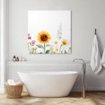 thumbnail image 3 of Sunflower Wall Art Painting on Canvas, Yellow Summer Botanical Country Canvas Art Home Prints Wall Art Framed Modern Artwork for Living Room Bedroom Wall Decor 20x20in, 3 of 9