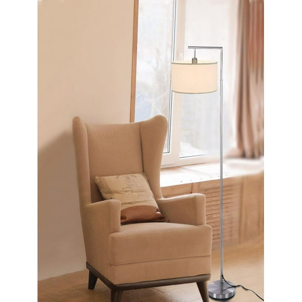 LED Floor Lamp Tall Pole Lamp With Hanging Drum Shade For ...