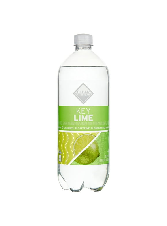 Clear American Sparkling Water, Key Lime 33.8 fl oz