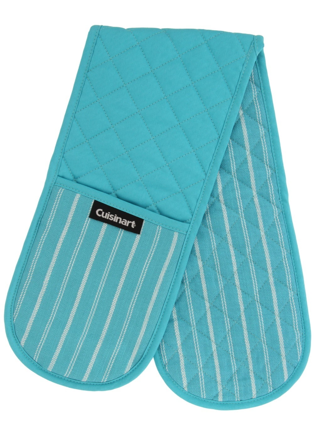 Cuisinart Quilted Heat Resistant Oven Mitt, Twill Stripe Great for