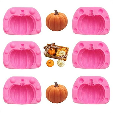 

3 Pairs 3D Thanksgiving Pumpkin Silicone Mold Mini Pumpkin Mold Easy Release Chocolate Jelly Molds for Halloween Thanksgiving Christmas Candy Baking Cake Soap Making Chocolate Clay