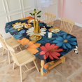 thumbnail image 5 of Pioneer Flower Floral Print Pattern Rectangle Tablecloth 60"x120",Waterproof Polyester Rectangle Table Cloth, Wipeable Spillproof Polyester Tablecloth for Dining, Camping, Indoor and Outdoor, 5 of 6