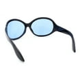 thumbnail image 4 of Retro Oversize Round Wrap Around Minimal 90s Dragonfly Sunglasses Black - Blue, 4 of 4