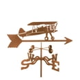 thumbnail image 1 of EZ Vane EZ1001-GR Airplane Bi Plane Weathervane with Garden Mount, 1 of 1