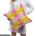thumbnail image 5 of Ambesonne Modern Fabric by the Yard Upholstery, Classic Argyle Ornament Art, 3 Yards, Earth Yellow Pink and Blush, 5 of 5