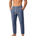 thumbnail image 4 of Jerdar Men's Breathable Elastic Waist Trousers Summer Thin Solid Color Trousers Dress Sweatpants for Men, 4 of 6