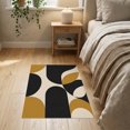 thumbnail image 3 of ODIKA 2'x3' Washable Samll Area Rug Black Gold Abstract Geometric Elegance Design Contemporary Art Inspired Symmetrical for Entryway, Kitchen, Laundry Room, Non-Slip, Low Pile, 3 of 7