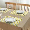 thumbnail image 3 of Yellow Lemon Fruit Slices White Pattern Summer Placemats Table Placemats Set Of 4-Linen Kitchen Washable Placemats Table Mats 11.8"x17.7" Non-Slip Heat Resistant, 3 of 6
