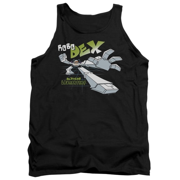 Dexter's Laboratory Robo Dex Adult Tank Top Black
