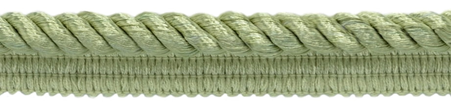Cord Trim 3/8 Shiny Twisted Cord with Lip 24 ft/7m 8 Yards Beige Olive Green 0.5cm Beige Green Solid #L47 0038S-RN !