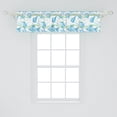 thumbnail image 2 of Ambesonne Nautical Valance Pack of 2, Ocean Shell Starfish, 54"X12", Mint Blue, 2 of 4