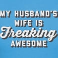 thumbnail image 3 of CafePress - My Husband's Wife Is Freak Women's Classic T Shirt - Women's Traditional Fit Dark T-Shirt, 3 of 4