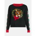 thumbnail image 5 of Rudolph Women's Embellished Christmas Sweater with Long Sleeves, Midweight, Sizes XXS-XXL, 5 of 5