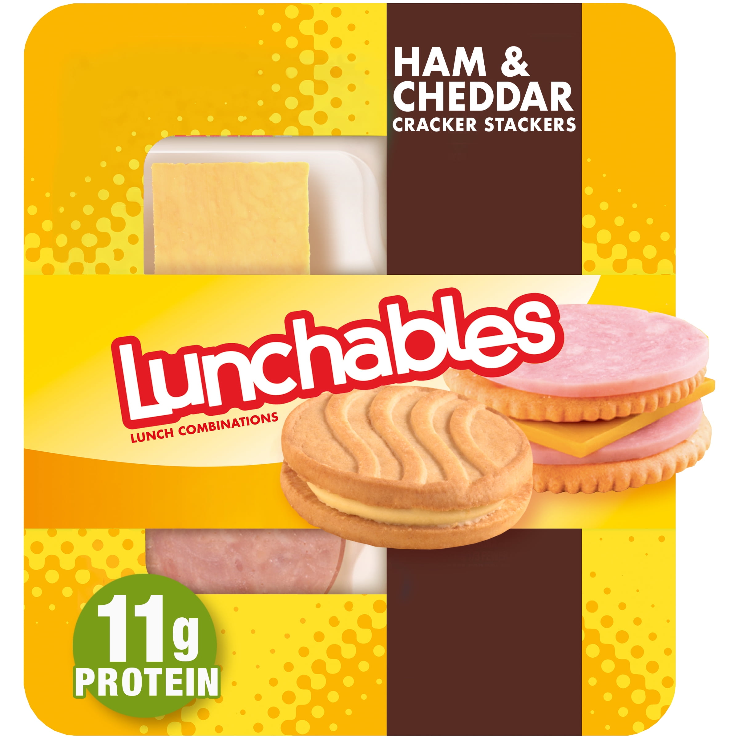 Lunchables Lunch Combinations Ham & Cheddar Cracker Stackers, 3.5 oz Package