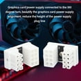 thumbnail image 3 of Adapter 2Pcs 8 Pin GPU PCIE U Turn 180 Degree Angle Power Adapter Standard Type And Reverse Type GPU Connector Power Adapter Board For Desktop Graphics Card, 3 of 8
