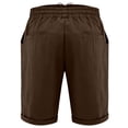 thumbnail image 4 of Shorts for Women Lounge Casual Shorts Elastic Waist Knee Length Shorts Loose Fit Summer Bermuda Shorts with Pockets, 4 of 9