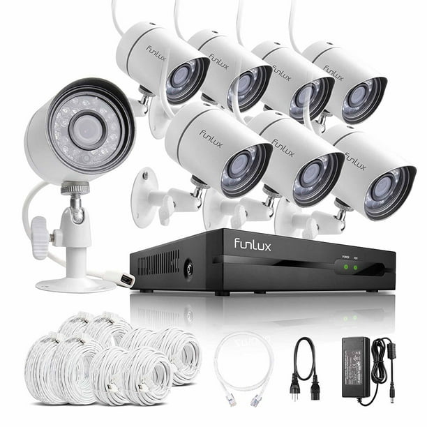 Funlux 8 Channel 1080P Hdmi Nvr Simplified Poe 8*720P Hd Outdoor Indoor  Security Camera System No Hard Drive - Walmart.Com