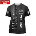 thumbnail image 1 of Camiseta de moda de verano para hombre, camisa con nombre personalizado mecánico en 3D, estampado en toda la prenda, informal, deportiva, DW47, 2022Adult size 5XL Gao Jinjia LED, 1 of 2