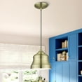 thumbnail image 4 of 55901-01-Livex Lighting-Endicott - 1 Light Mini Bell Pendant In Industrial Style-13 Inches Tall and 7 Inches Wide-Antique Brass Finish    -Traditional, 4 of 13