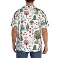 thumbnail image 5 of Xecao offers the Frog and Forest Plants for Men's Casual Short-sleeved Shirt, a button-up collared shirt with a pocket, perfect for beach vacations and yacht travel in the Large size., 5 of 7