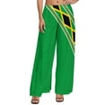 thumbnail image 2 of Jamaica Flag Straight Pants Green And Yellow Kawaii Wide Leg Pants Ladies Oversized Harajuku Graphic Trousers, 2 of 6