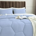 thumbnail image 4 of 1 Piece Honeycomb Design Comforter, 800 TC, 100% Egyptian Cotton, Super King Size Light Blue Solid, 4 of 5