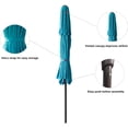 thumbnail image 4 of 2.75M Double Haut Parasol de Marché Patio Extérieur avec Inclinaison, 4 of 7