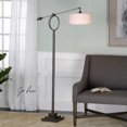 thumbnail image 1 of Uttermost Lampadaire en Fer et Tissu en Bronze/blanc, 1 of 3