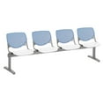 thumbnail image 2 of KFI Studios KOOL 4 Seat Reception Bench, White Seat, Peri Blue Back, 2 of 2