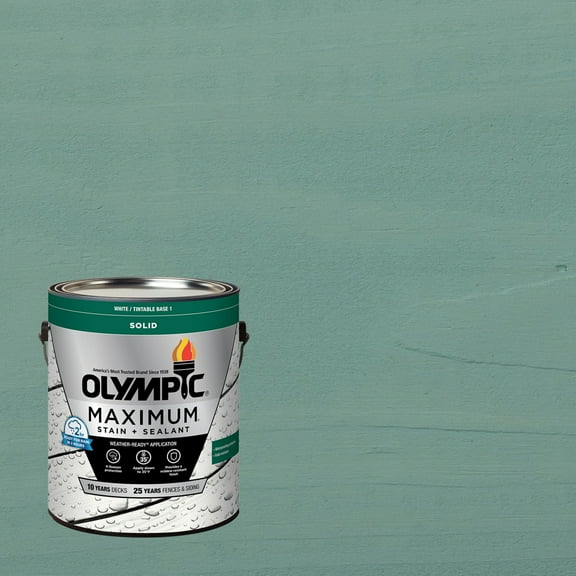 Olympic Maximum 1 GallonSC-1074 Shipmate Blue Solid Color Exterior Stain and Sealer in One