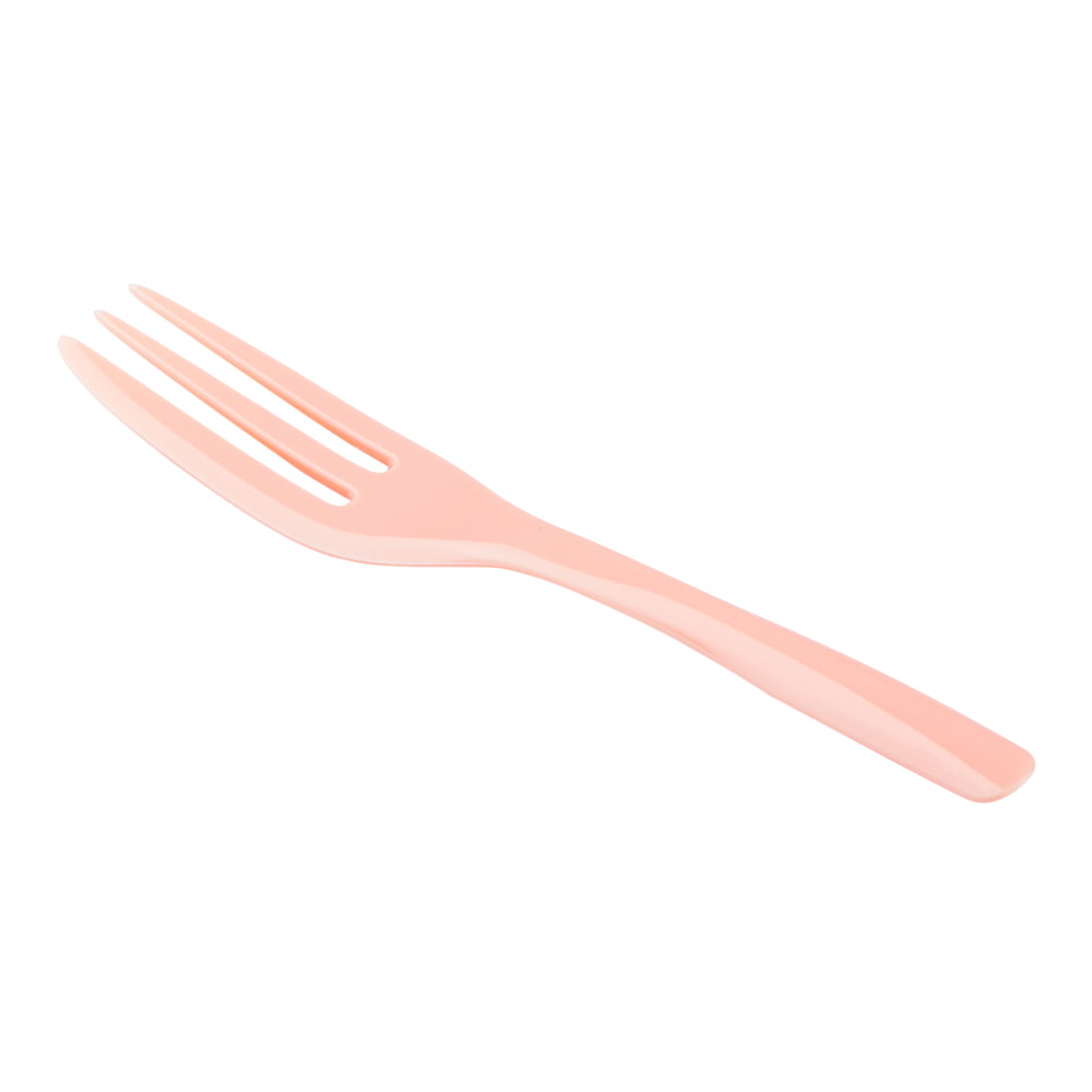 Pearl White Plastic Cake Fork with Knife Edge - 4 x 3/4 - 500 count box