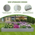 thumbnail image 6 of Aukfa 8x4x1FT Galvanized Raised Garden Beds Kit, Outdoor Metal Gardening Planter Box for Vegetable Elevated Flower Herbs, 6 of 8